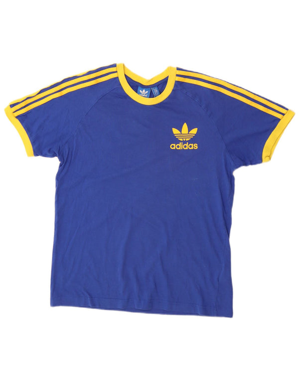 T-shirt ADIDAS da uomo Top medio blu navy in cotone