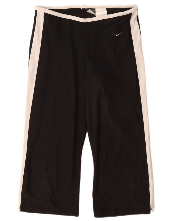 Pantaloni da tuta NIKE Dri Fit da donna US 8/10 Medium Black Colourblock