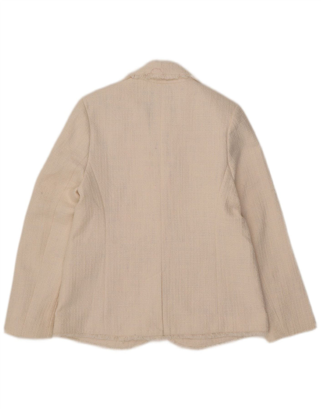 Giacca blazer da donna a 1 bottone John Lewis UK 10 piccola in cotone bianco