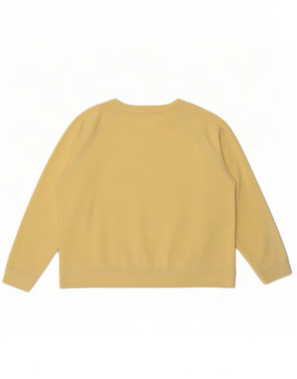 Marks & Spencer Womens Sweatshirt Jumper UK 18 XL Yellow Cotton