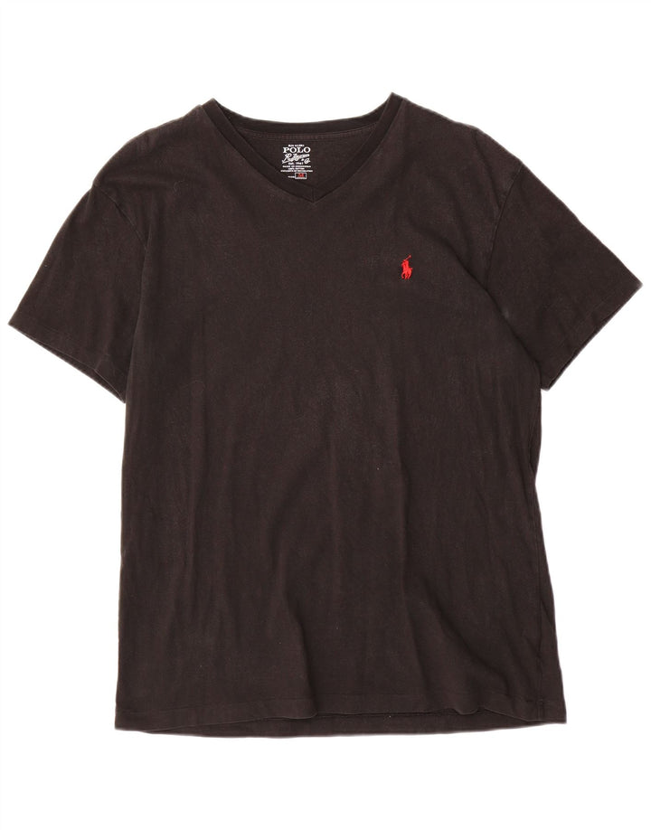 T-shirt da uomo Polo Ralph Lauren Top in cotone nero medio