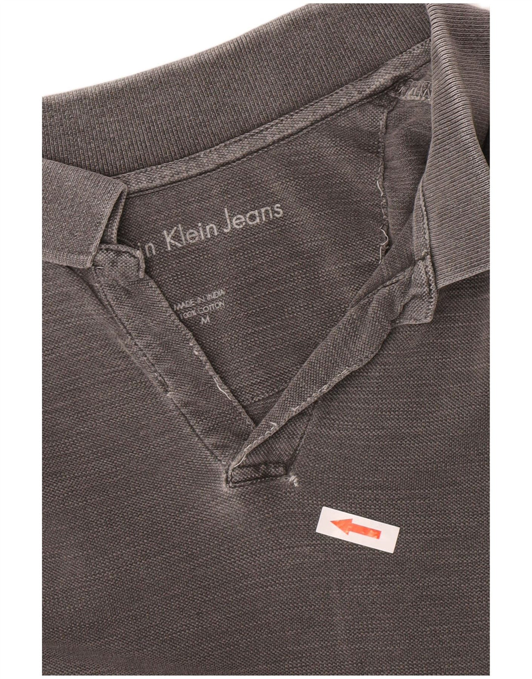 Polo da uomo Calvin Klein Jeans in cotone grigio medio