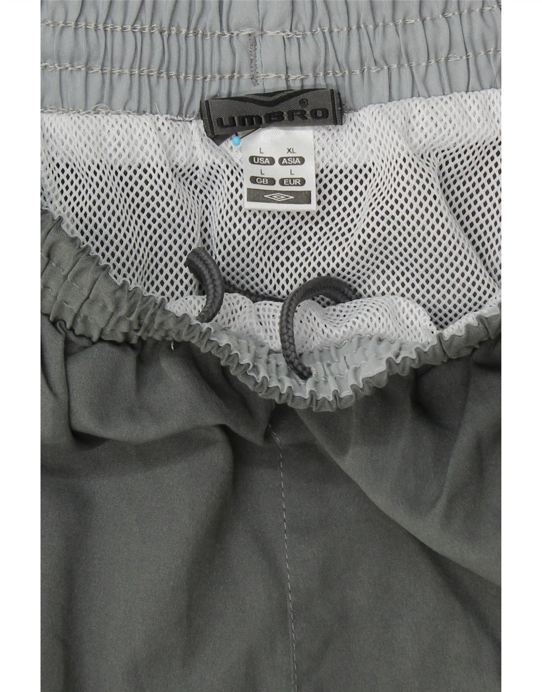 Pantaloncini sportivi grafici da uomo UMBRO grandi in poliestere grigio