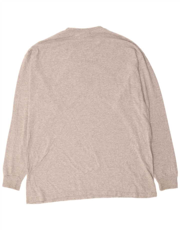 PUMA Maglietta grafica da uomo a maniche lunghe XL in cotone grigio