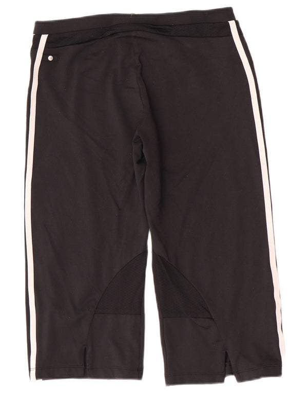 Pantaloni da tuta Adidas Capri da donna UK 12 nylon nero medio