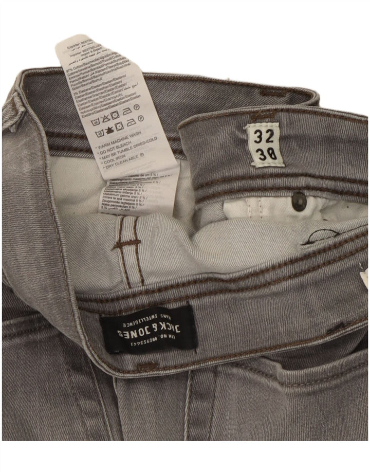 Jeans slim da uomo Jack & Jones W32 L30 cotone grigio