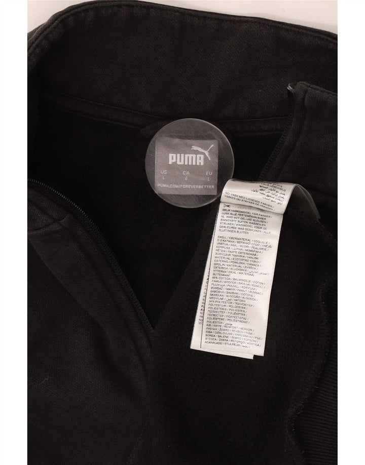 Giacca da ginnastica grafica da uomo Puma Large in cotone color block grigio
