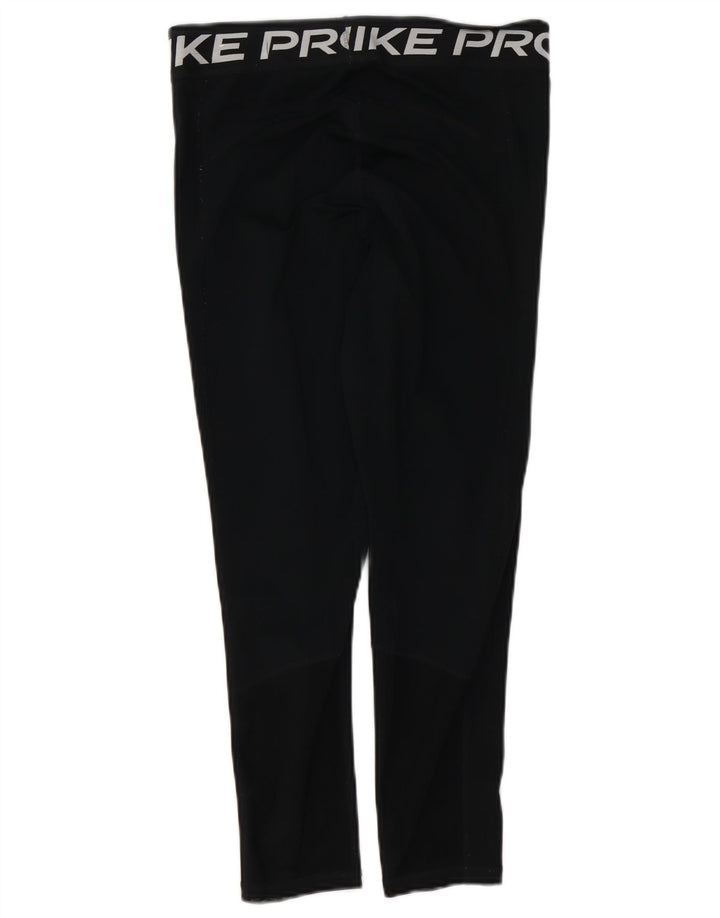Leggings grafici NIKE Dri Fit da donna UK 12 medio nero poliestere