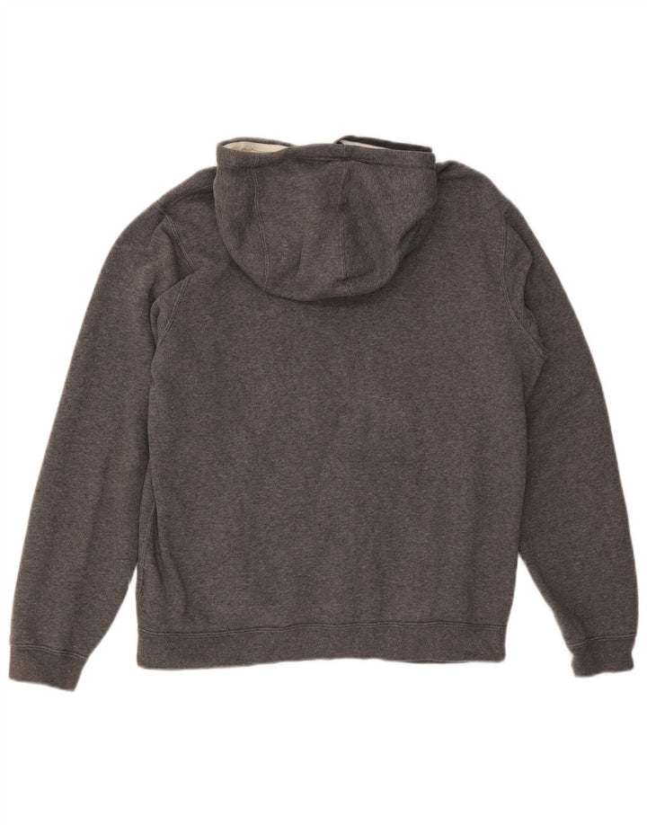 Felpa con cappuccio grafica Nike da uomo in cotone grigio medio