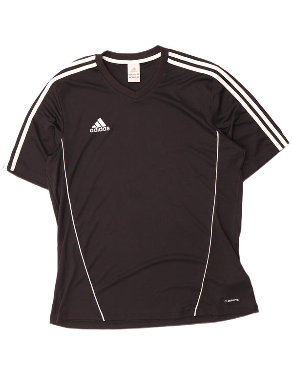 T-shirt Adidas Climalite da uomo, grande, in poliestere nero