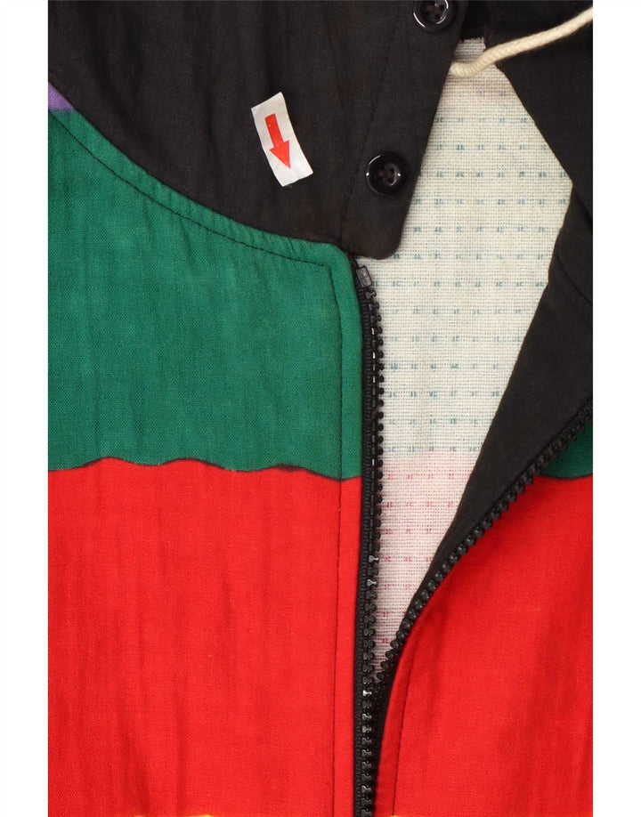Enrico Coveri Giacca a vento da donna IT 46 Large a righe multicolore