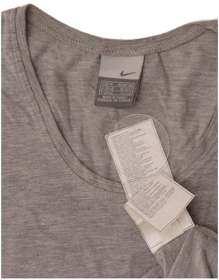 T-shirt da donna Nike Top UK 10/12 cotone grigio medio