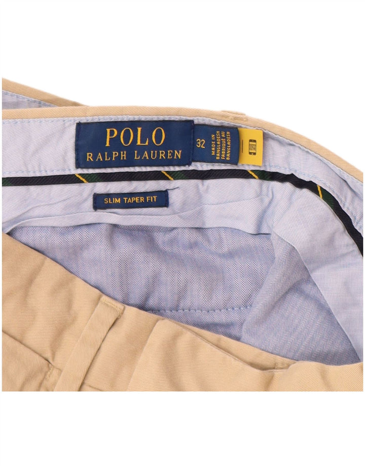 POLO RALPH LAUREN Pantaloni chino slim affusolati da uomo W32 L31 Cotone beige