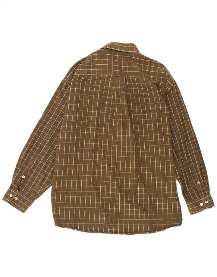 Camicia da uomo Orvis 2XL in cotone a quadri kaki