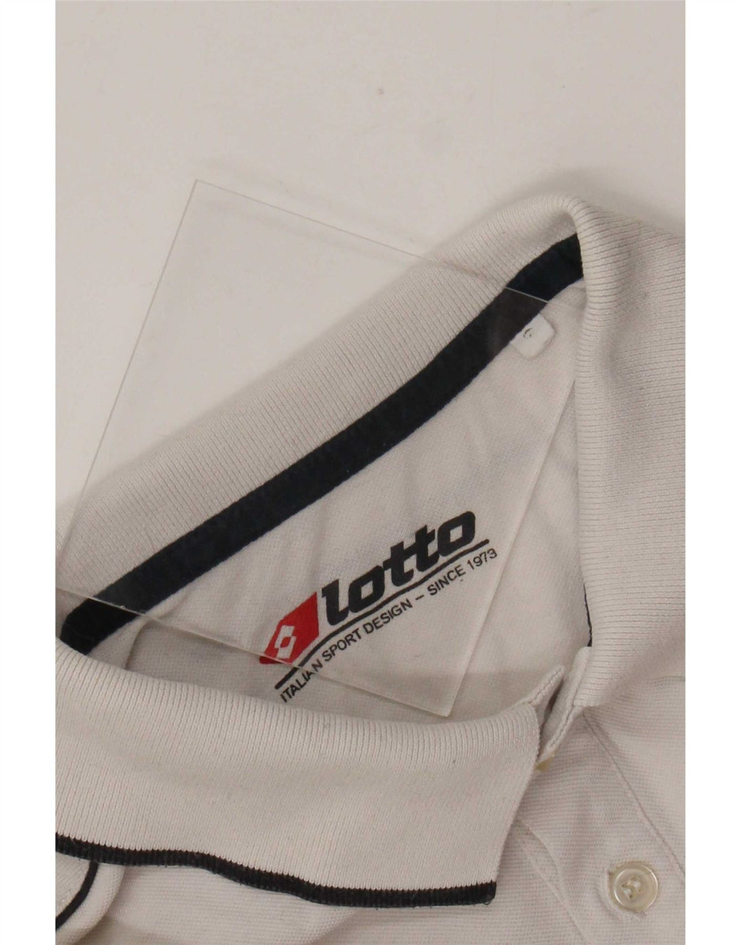 Polo da uomo Lotto Small bianca a blocchi di colore