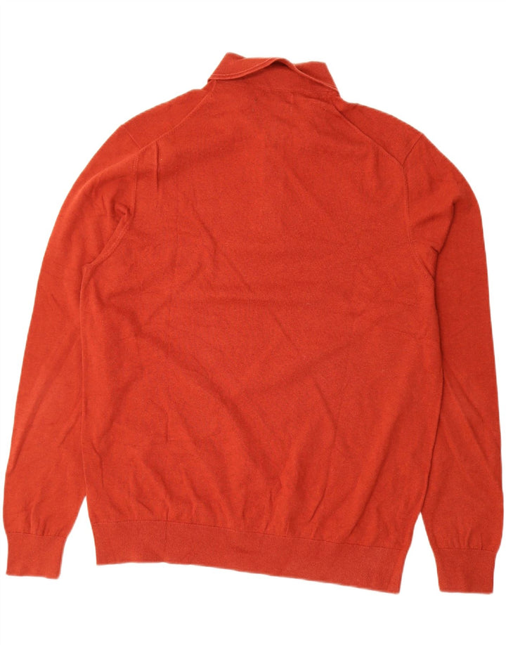 MARKS & SPENCER Maglione da uomo con collo alto grande cotone rosso