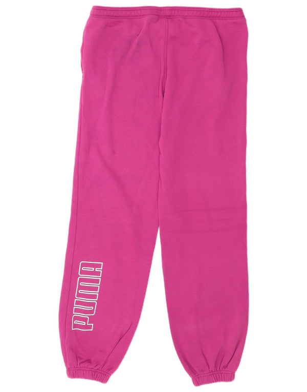 Puma Womens Tracksuit Trousers Joggers UK 18 XL Pink Cotton Sports