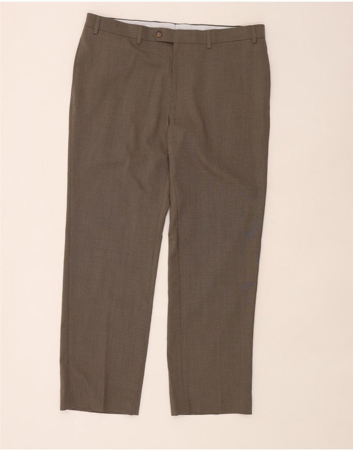 Pantaloni da abito dritti da uomo Ralph Lauren W36 L30 Poliestere beige