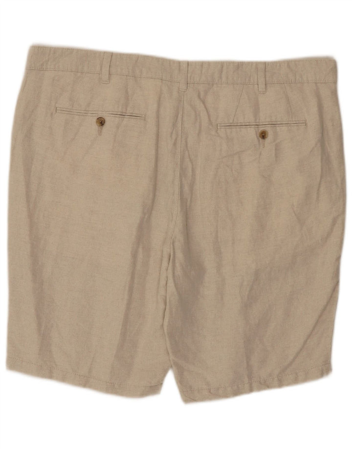 Pantaloncini chino da uomo Marks & Spencer W40 XL Lino beige