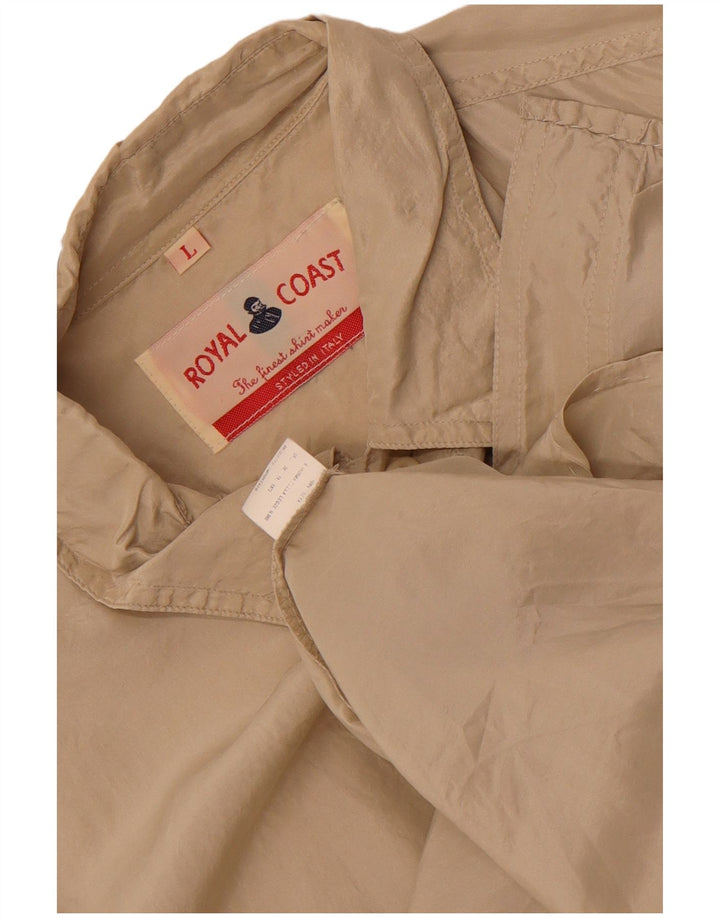 Camicia da uomo Royal Coast grande in seta beige