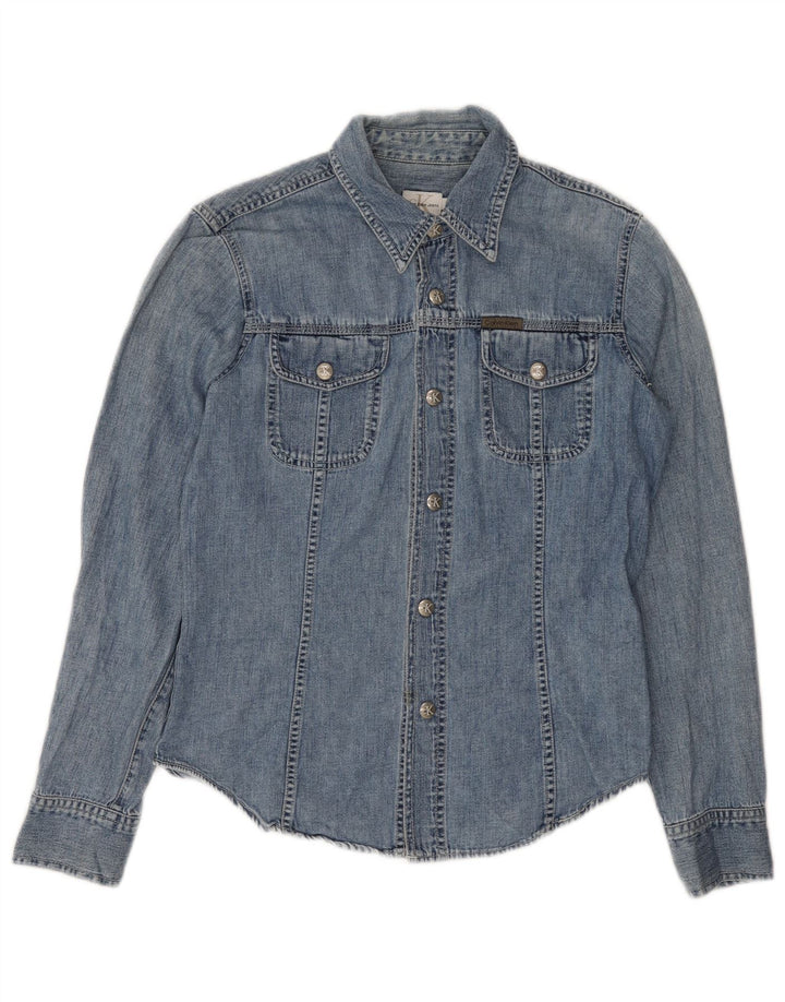 Camicia di jeans da donna Calvin Klein Jeans in cotone blu medio