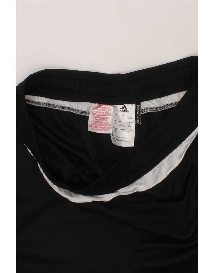 ADIDAS Boys Climacool Tracksuit Trousers 15-16 Years Black Polyester Vintage Adidas and Second-Hand Adidas from Messina Hembry 