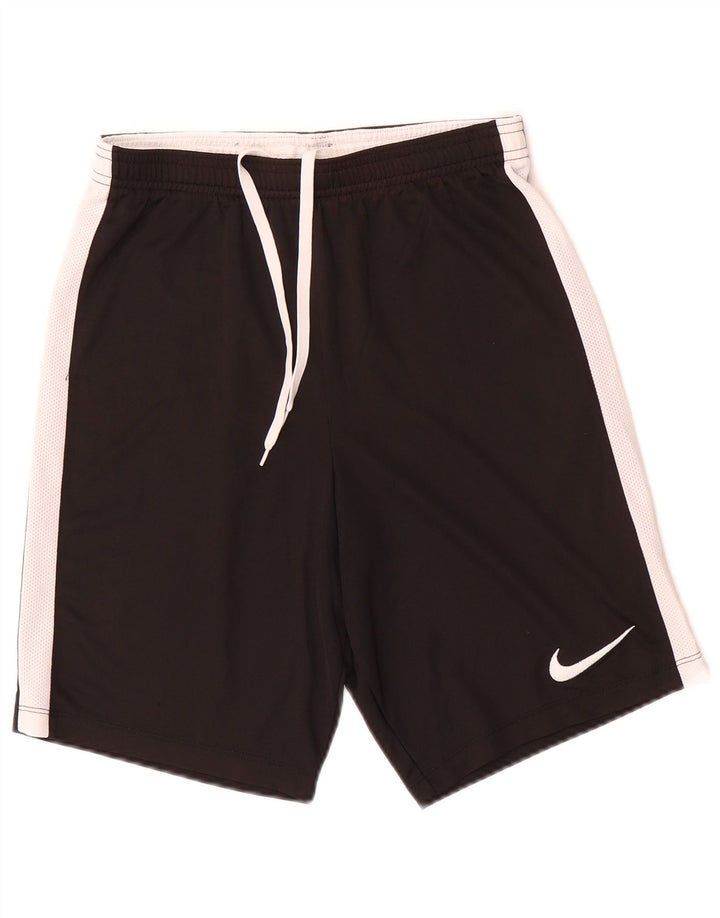 Pantaloncini sportivi Nike da uomo Dri Fit piccoli in poliestere color block nero