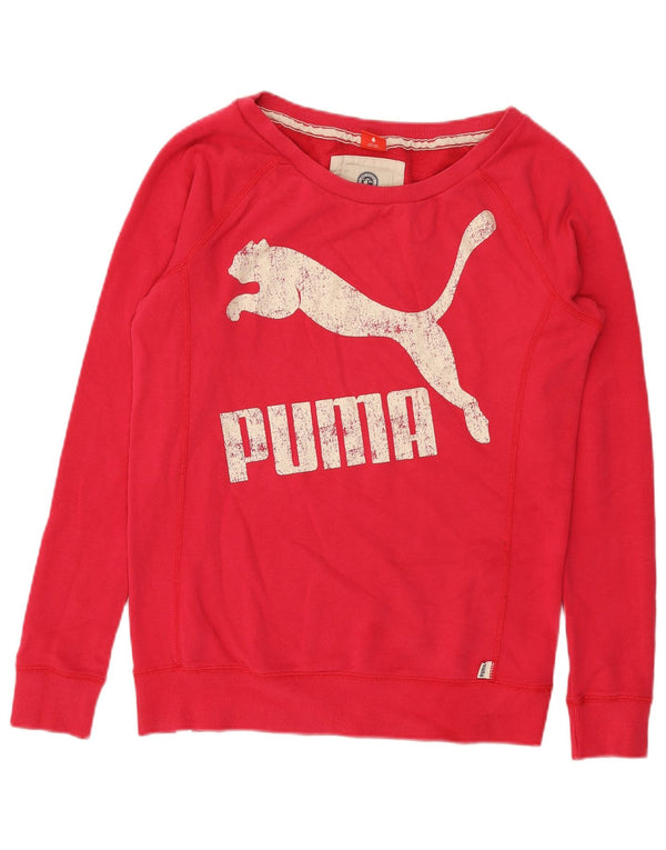 Felpa grafica da donna Puma UK 12 cotone rosa medio