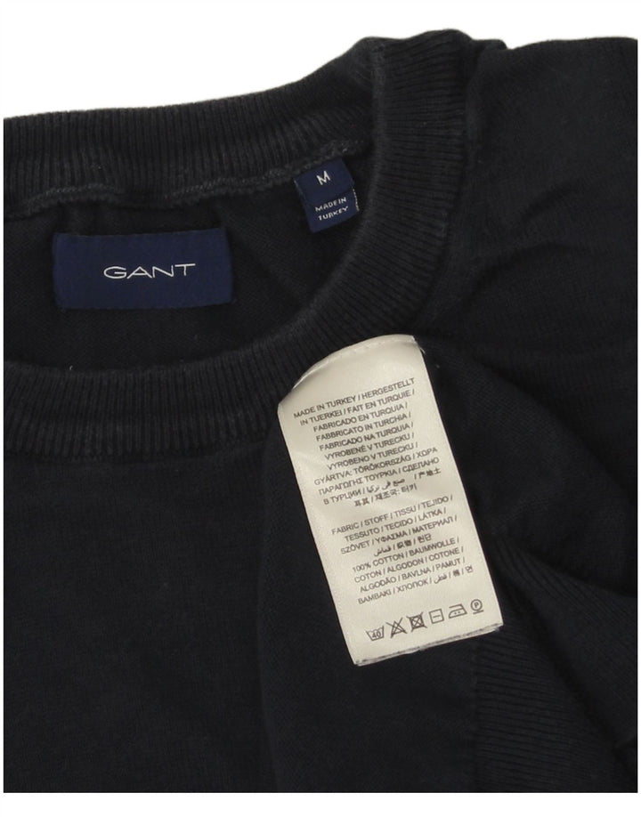 GANT Maglione da uomo girocollo in cotone medio blu navy