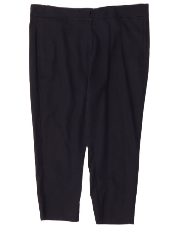 Pantaloni corti affusolati Marks & Spencer da donna UK 18 XL W36 L25 Blu navy
