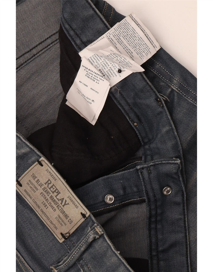 Jeans slim da uomo Replay W33 L32 cotone blu