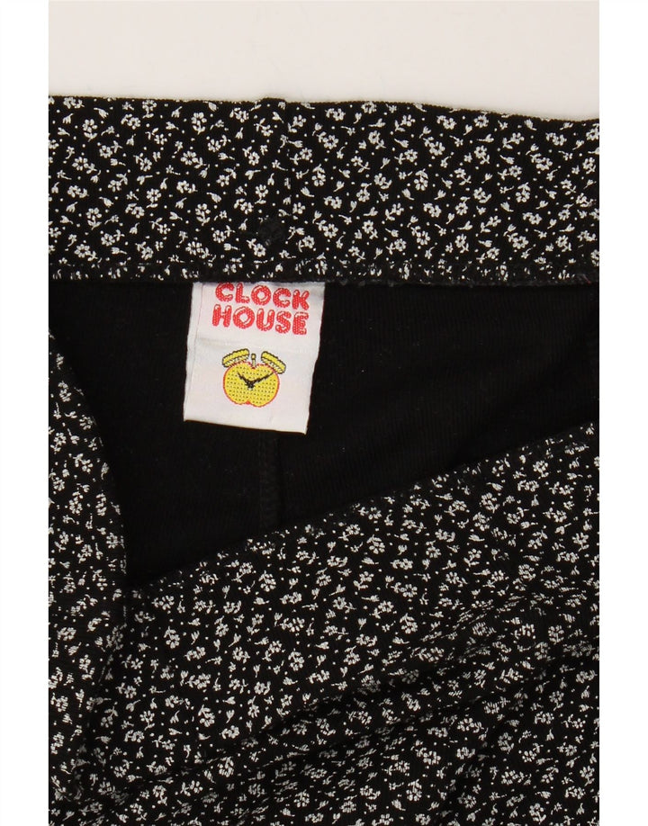 CLOCK HOUSE Womens Mini Skirt Large W32 Black Floral Acrylic Vintage CLOCK HOUSE and Second-Hand CLOCK HOUSE from Messina Hembry 