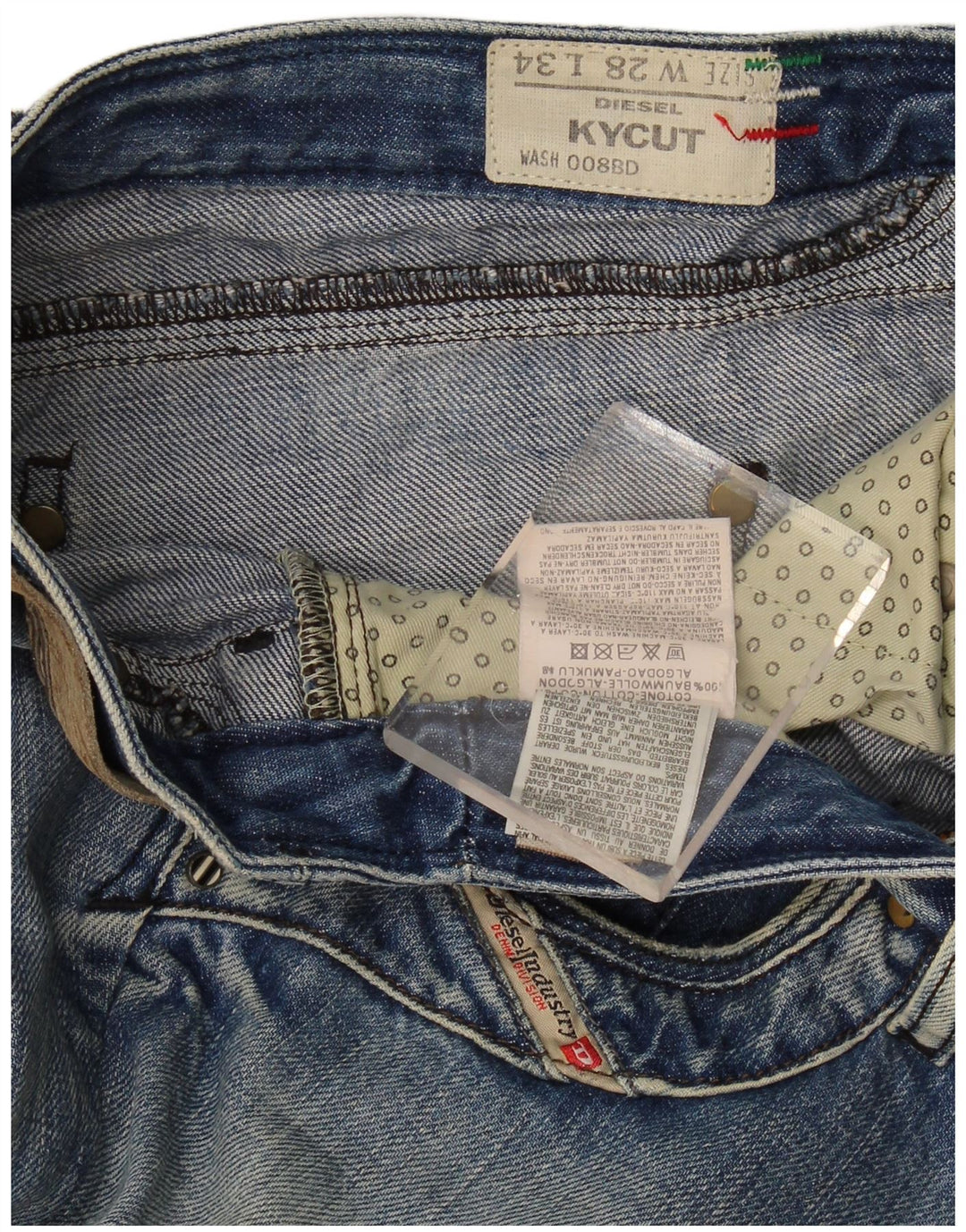 Jeans slim Kycut da donna Diesel W28 L31 cotone blu