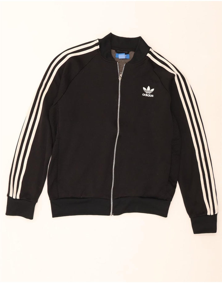 Giacca da ginnastica da uomo Adidas Large nera in poliestere