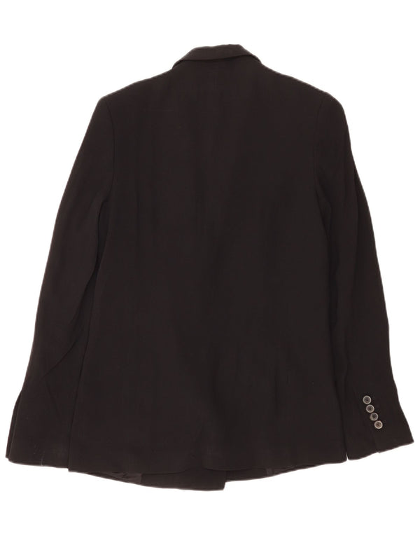 Giacca blazer doppiopetto da donna Zara UK 10 piccola acetato nero