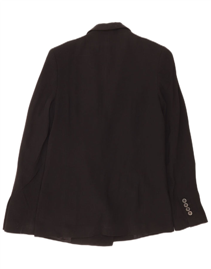 Giacca blazer doppiopetto da donna Zara UK 10 piccola acetato nero