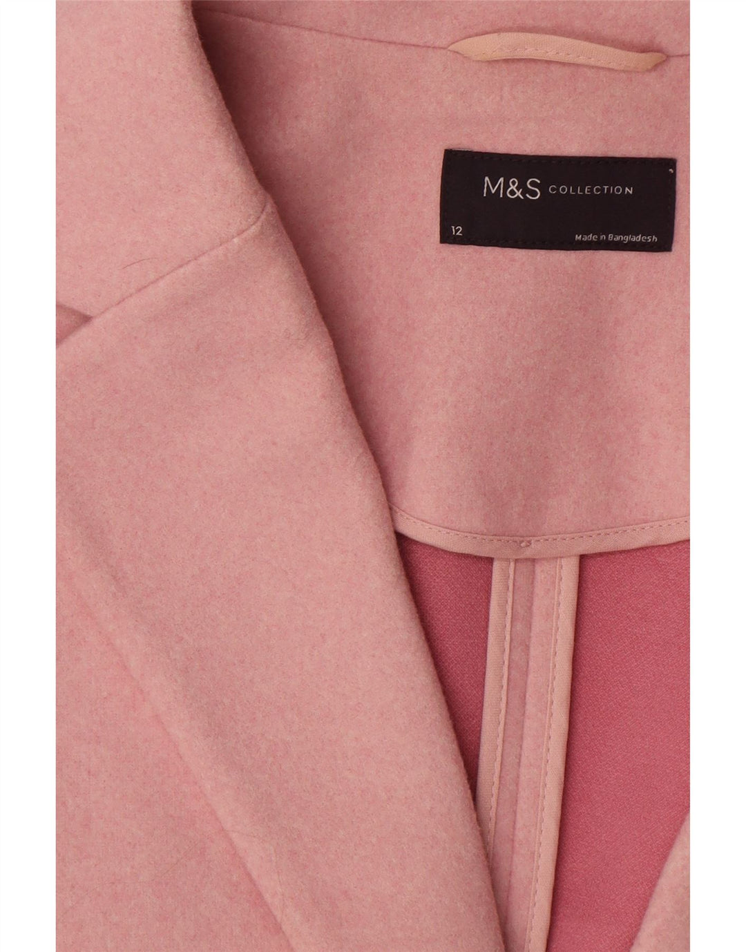 Cappotto da donna Marks & Spencer UK 12 Poliestere rosa medio