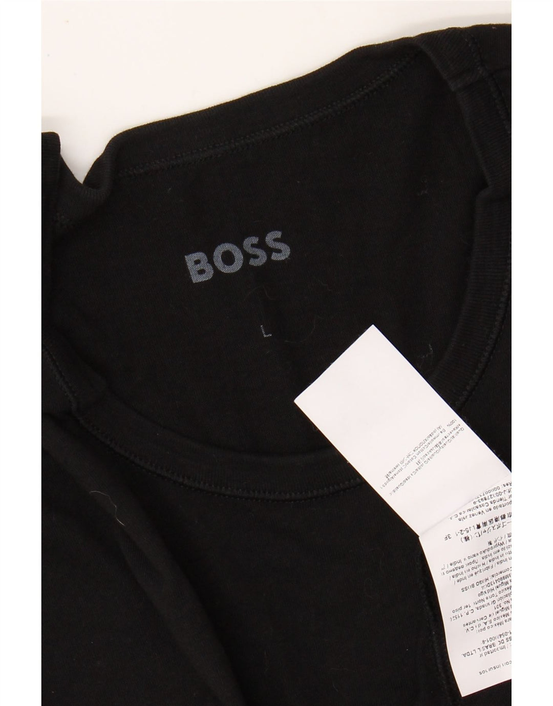 T-shirt da uomo HUGO BOSS grande in cotone nero