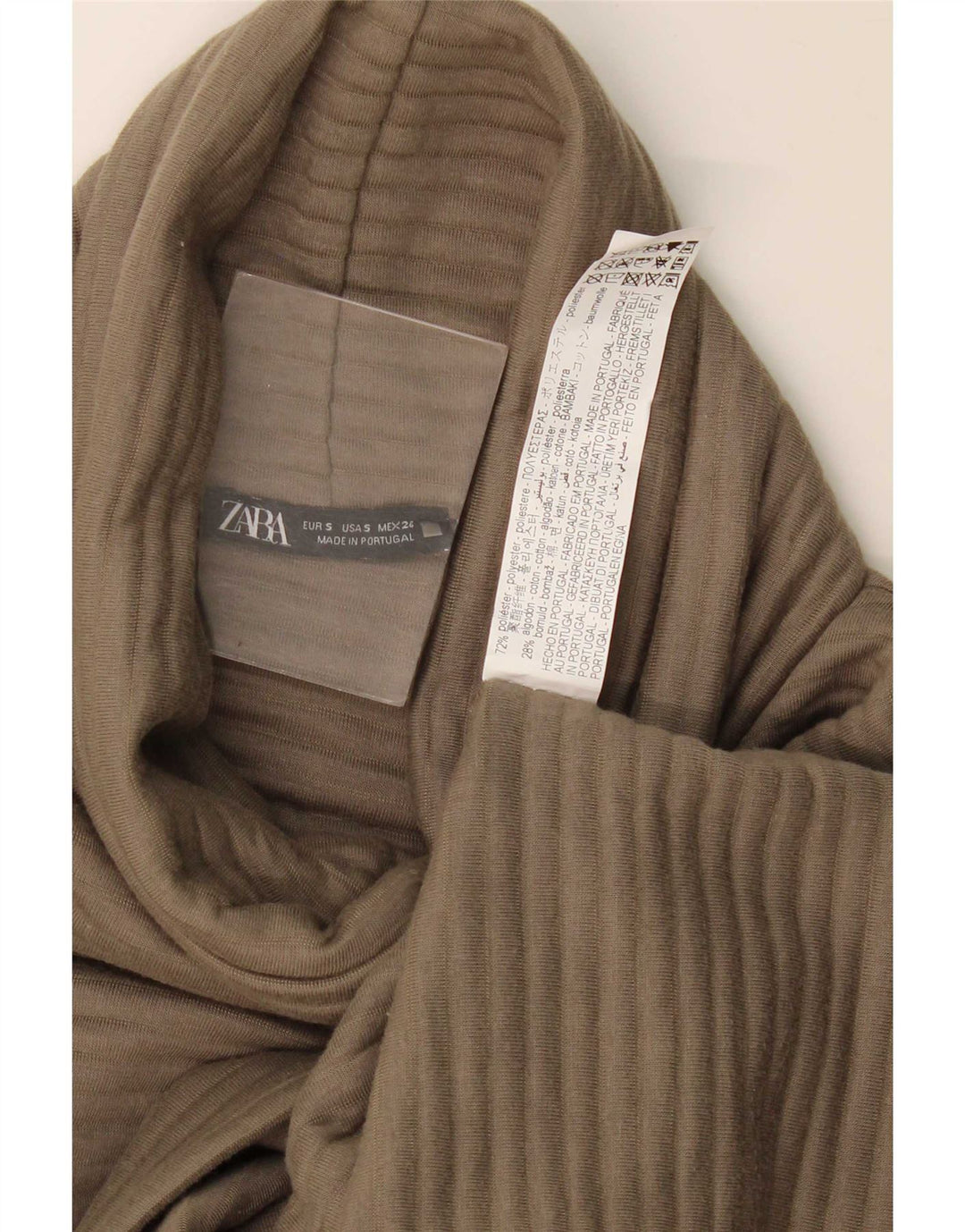 Abito a trapezio oversize da donna Zara con maniche a 3/4 UK 10 piccolo in poliestere kaki