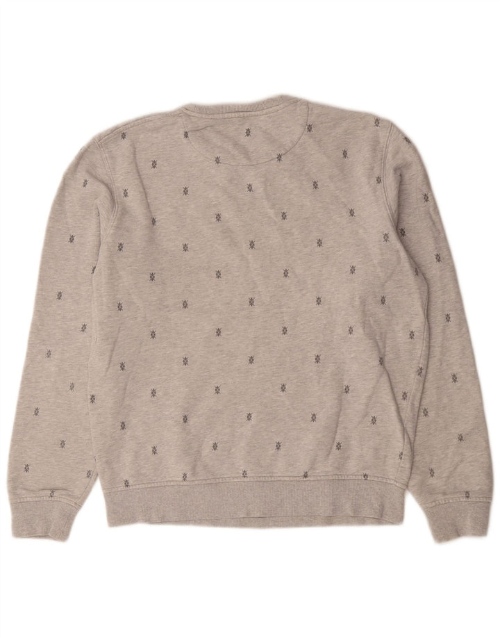 Felpa da uomo con motivo astratto Lyle & Scott, cotone grigio medio
