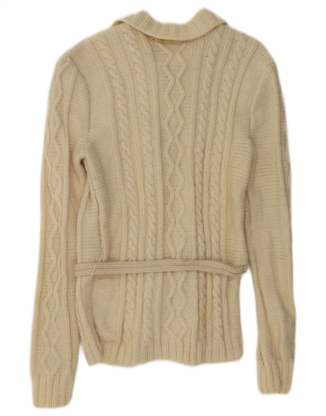 Maglione cardigan da donna vintage UK 14 Beige medio