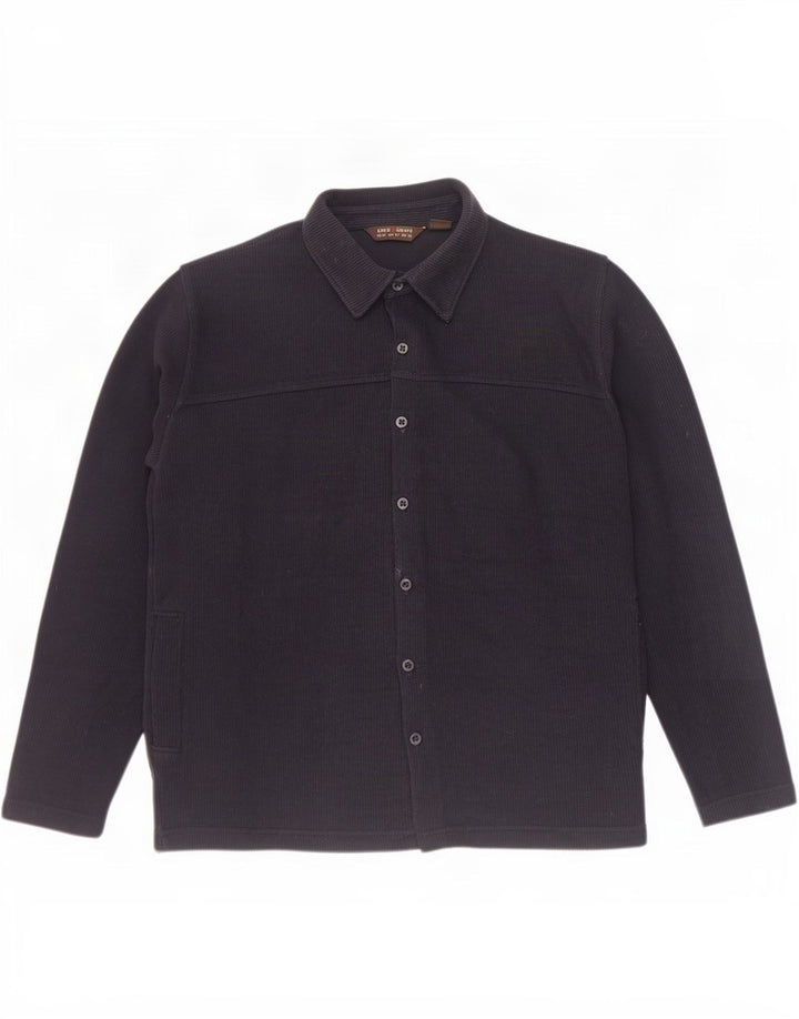 Camicia overshirt da uomo Zara in cotone blu navy medio