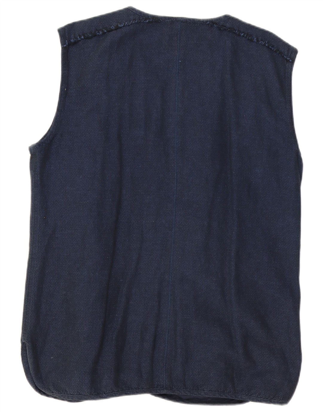 Gilet lungo aperto da donna ORVIS UK 14 medio cotone blu navy