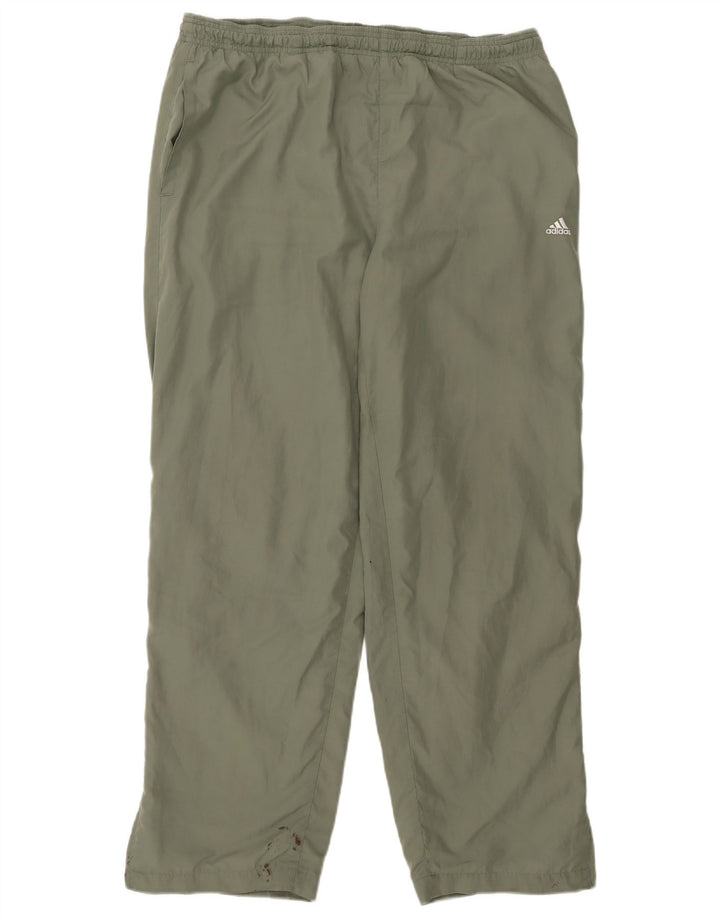 Pantaloni da tuta da uomo Adidas UK 44/46 Large Poliestere kaki