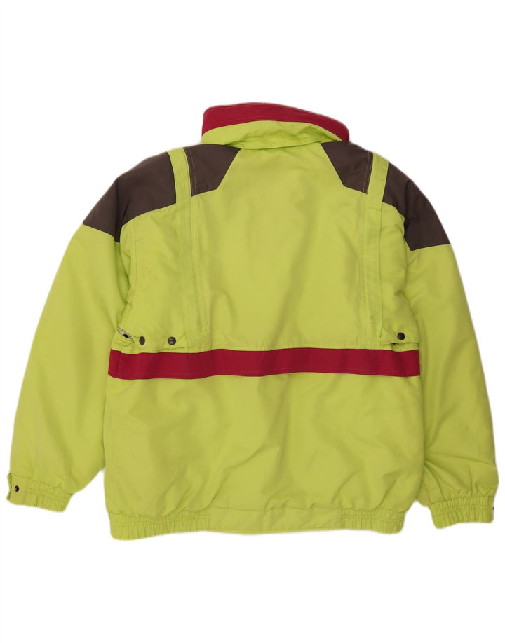 Giacca da sci con cappuccio da uomo norvegese IT 50 Large verde in nylon color block