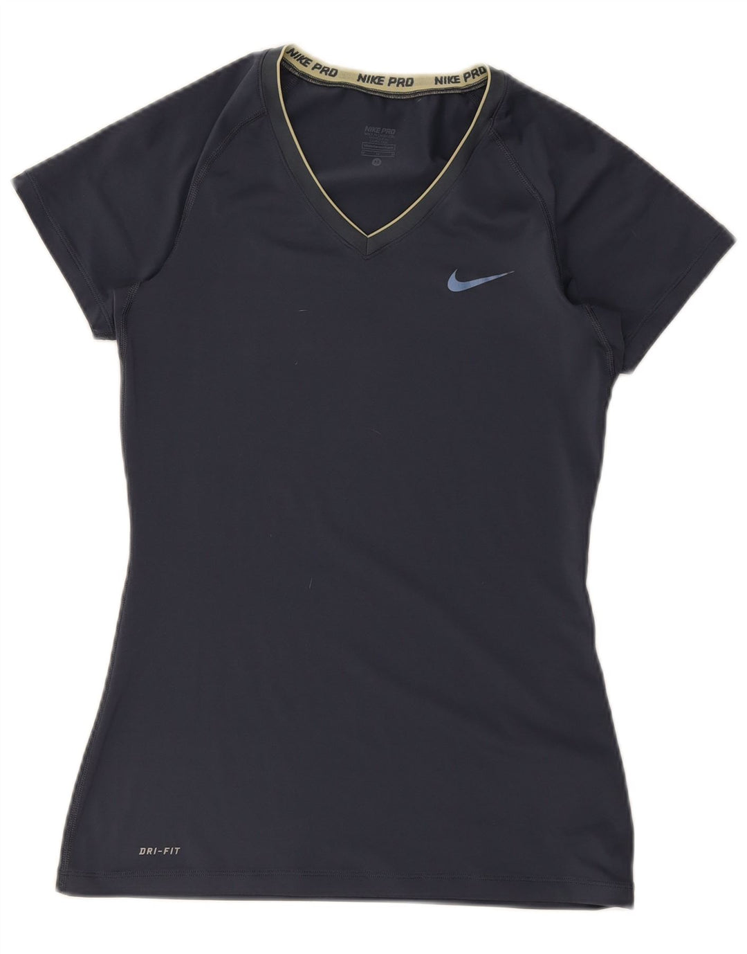 T-shirt da donna Nike Dri Fit Top UK 12 medio blu navy poliestere
