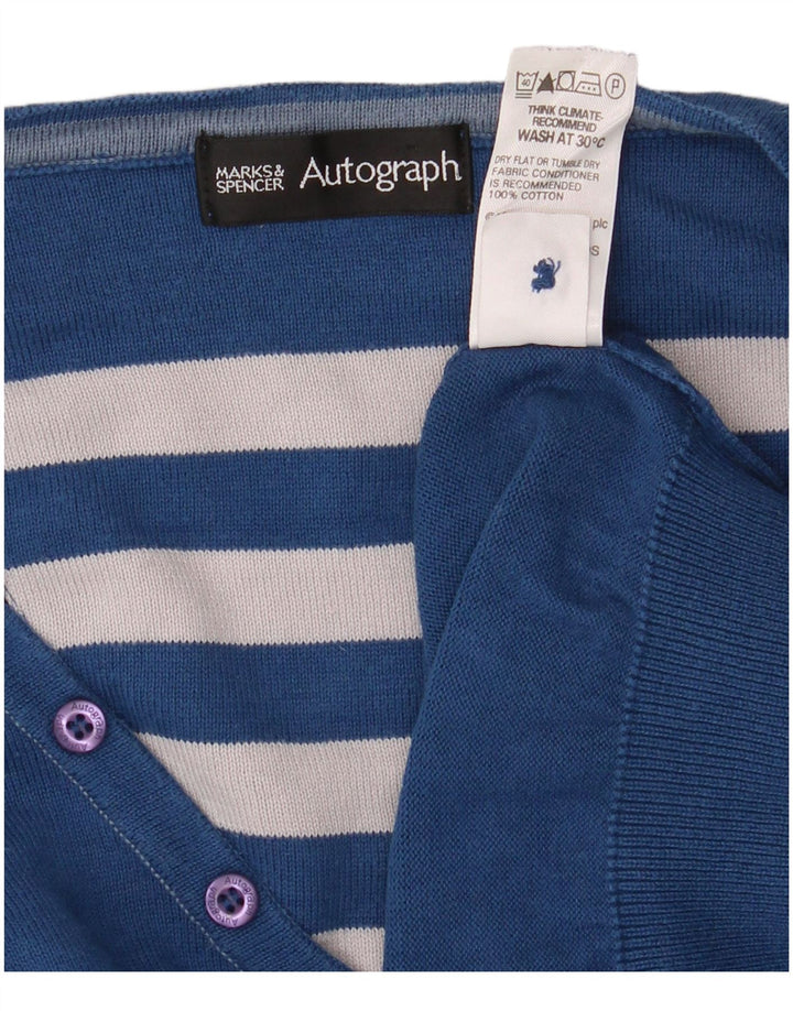 Maglione da uomo con scollo a V autografo Marks & Spencer grande blu