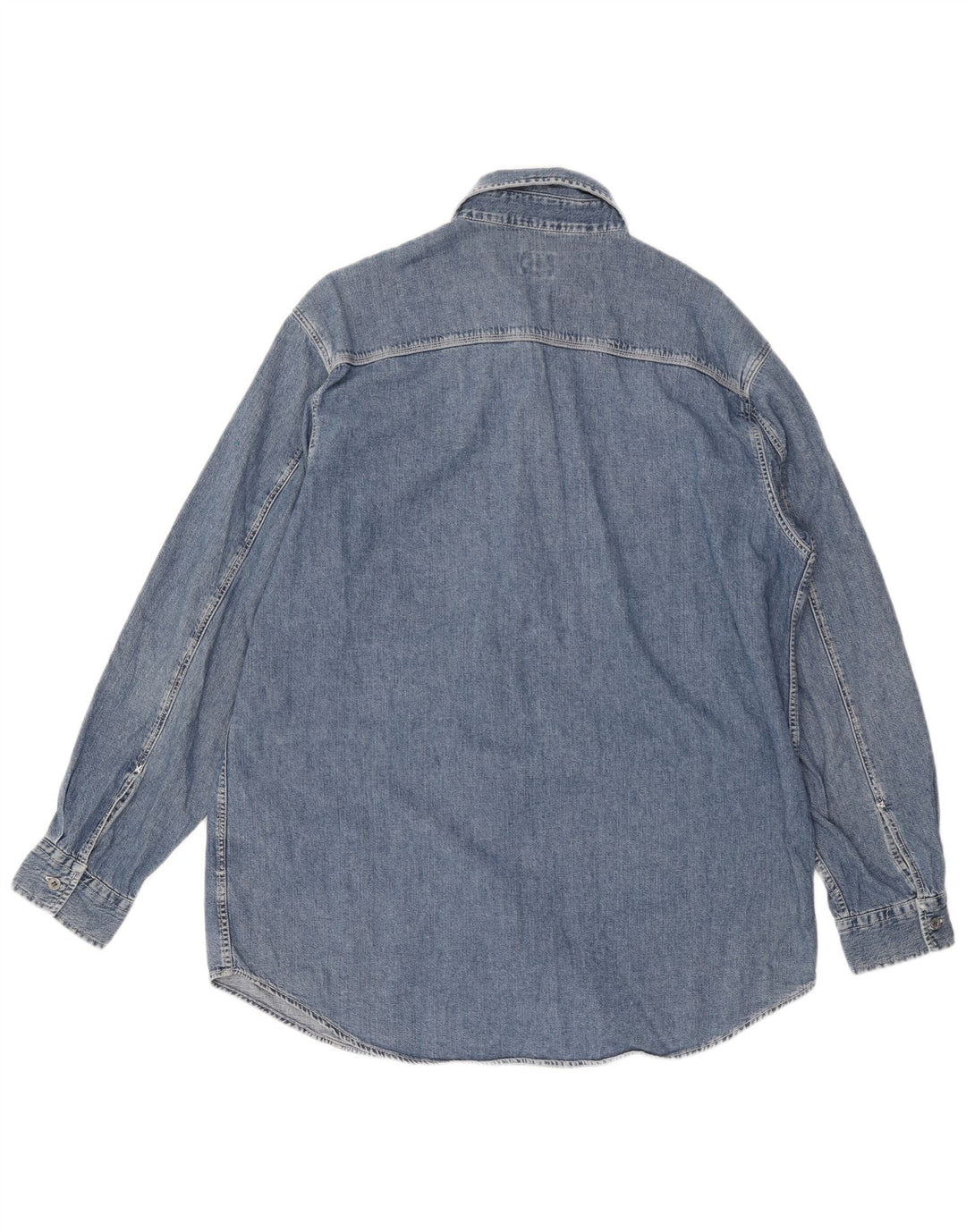 Camicia di jeans da uomo Calvin Klein grande in cotone blu