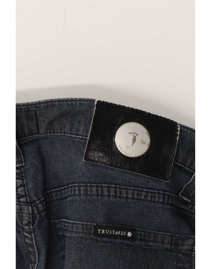 Jeans Dritti Donna Trussardi W32 L27 Blu Navy