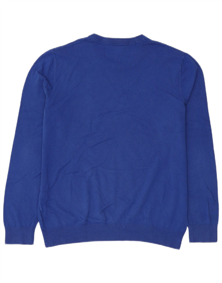 CALVIN KLEIN JEANS Maglione maglione girocollo da uomo XL cotone blu